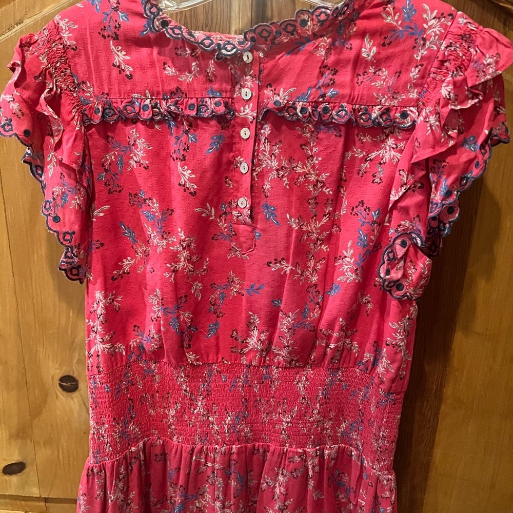 Anthropologie Dolan Samantha Floral Embroidery Ruffle Minidress -Small - Picture 2 of 5